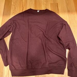 ALO Yoga Maroon Crewneck Sweater
